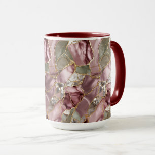 Blush Marmeren Mok Gouden Ader Elegante Koffiekop