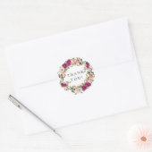 Blush Marsala Vrijgezellenfeest Dank u Favor Ronde Sticker (Envelop)