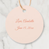 Blush met gouden kroon bedankjes labels (Achterkant)