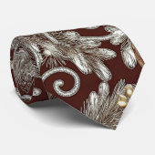 Blush Metallic Christmas Ornament & Snowflake Stropdas (Opgerold)