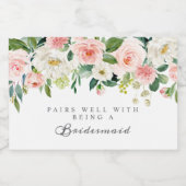 Blush Mini Mousserende Wijnfles Etiketten (Enkel label)