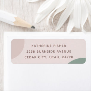 Blush minimalistische kerst. Moderne elegante vaka Etiket