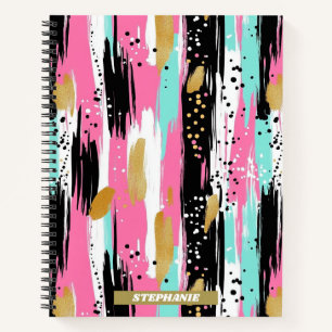 Blush Mint Goud Luxe Abstract Notitieboek