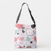 Blush Mint Hearts Crossbody Tas (Achterkant)