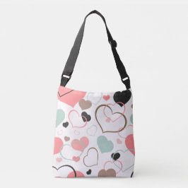 Blush Mint Hearts Crossbody Tas