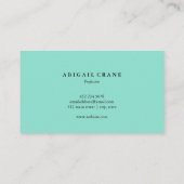 Blush & Mint Stripes Elegant Visitekaartje (Achterkant)