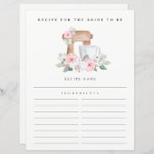 Blush Mixer Floral Recipe Request Vrijgezellenfees (Voorkant / Achterkant)