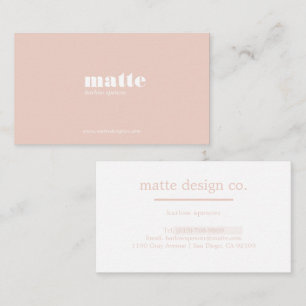 Blush Modern Eenvoudig Minimalistisch Profession Visitekaartje