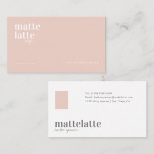 Blush   Modern Eenvoudig Minimalistisch Profession Visitekaartje