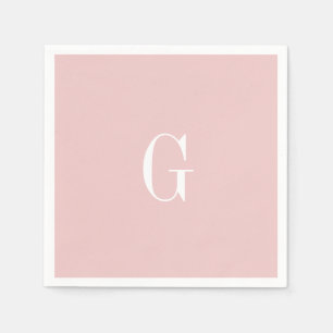 Blush Modern Elegant Monogram Weddenschap Simple N Servet