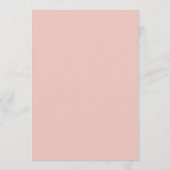 Blush Modern Photo Gold Feuille Mariage Menu (Dos)