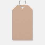Blush Modern Script Minimalist Baptisme Hartelijk Cadeaulabel (Achterkant)