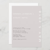 Blush Modern Wedding Invitation Kaart (Voorkant / Achterkant)