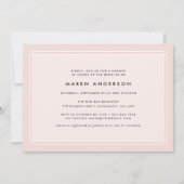 Blush moderne | Invitation de douche nuptiale (Devant)
