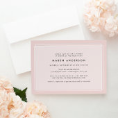 Blush moderne | Invitation de douche nuptiale