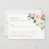 Blush moderne | OR MARIAGE RSVP REPAS CHOIX (Devant)
