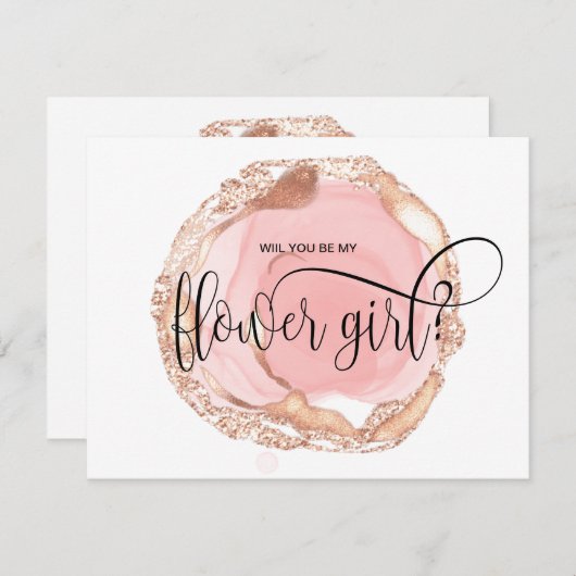 blush moderne tu seras mon invitation fille de fle (Devant / Derrière)