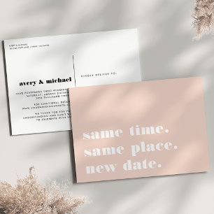 Blush Moderne uitstel aankondiging trouwdag