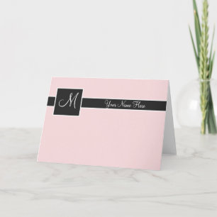 Blush monogram Kaart
