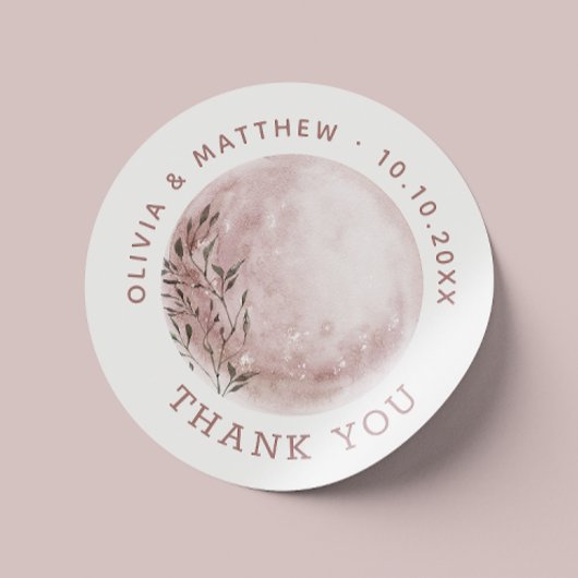 Blush Moon. Elegant Dank u Wedding Favoriete Label