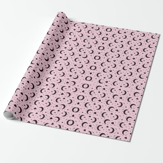 blush moon magic wrapping paper cadeaupapier (Uitgerold)