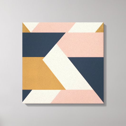 Blush & Mosterd Boog Blokken – Moderne Geometrisch Canvas Afdruk (Voorkant)