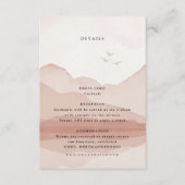 Blush Mountain Range Bestemming Bruiloft Details Informatiekaartje (Voorkant)