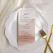 Blush Mountain Range Bruiloft Diner Menu Kaart