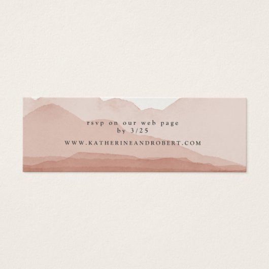 Blush Mountain Range Bruiloft Website Kaart (Voorkant)