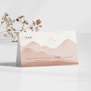 Blush Mountain Range Landschap Trouwplaats Kaart
