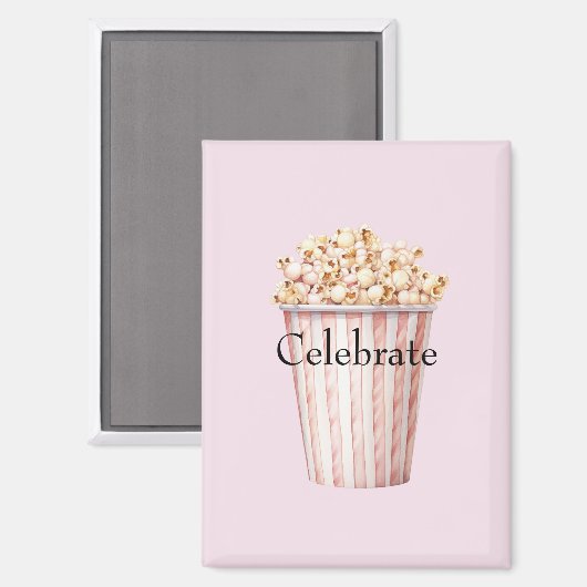Blush Movie Time Popcorn Magneet (Voorkant / Achterkant)