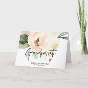 Blush naar mijn grootouders mijn trouwdag oma kaart