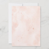 Blush Navy Floral Wreath Vow Renewal Kaart (Achterkant)