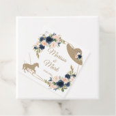 Blush & Navy Kentucky Derby Wedding Bedankjes Labels (In situ)