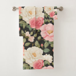 Blush Noir Roos Harmony Soft Pastel Rozen Bad Handdoek