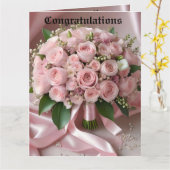 "Blush of Love: Een Boeket van Tijdloze Romantiek" Kaart (Gele Bloem)