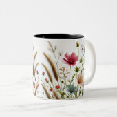 Blush of Spring Floral Design Café Mug (Devant droit)