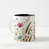 Blush of Spring Floral Design Café Mug (Devant gauche)