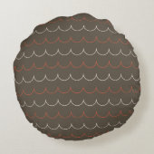 Blush, Olive & Roest Schelp Kussen - Rond (Achterkant)