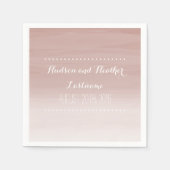 Blush Ombre bruiloft servetten (Voorkant)