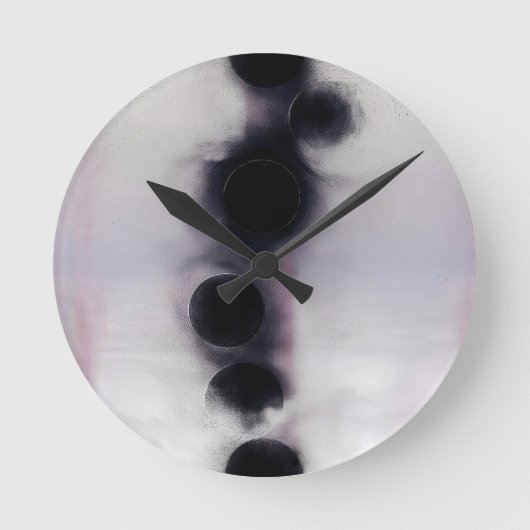 Blush Orbit Abstract Ronde Klok (Voorkant)