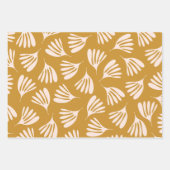 Blush pâle et moutarde Feuilles contemporains (Devant 2)