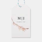 Blush Pampas Grass Wedding Bedankt Cadeaulabel (Achterkant)