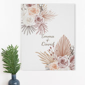 Blush Pampas Grass Wedding Poster