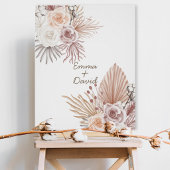 Blush Pampas Grass Wedding Poster