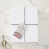 Blush papaver bruiloft cadeaulabel (Met Touw)