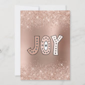 Blush Parties scintillant Rose Gold Foil Joy Carte (Devant)