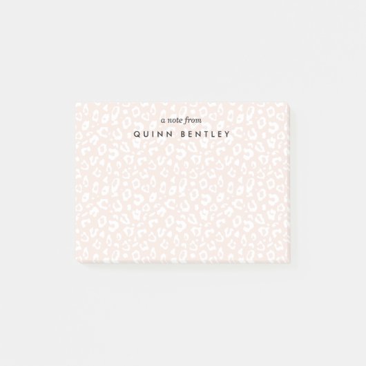 Blush | Pastel Leopard Print op maat Post-it® Notes (Voorkant)