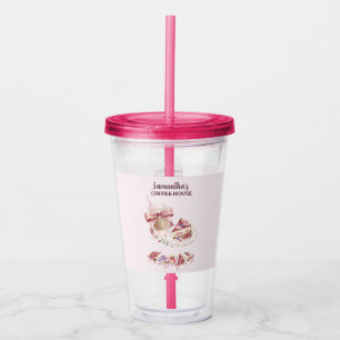 Blush Patisserie Cafe Aangepast Merk Acryl Drinkbeker