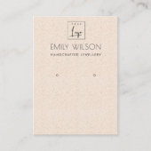 BLUSH PEACH CECAMIC TEXTURE EARRING LOGO VISITEKAARTJE (Voorkant)